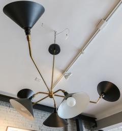  Adesso Studio Custom Black Metal and Brass Mid Century Style Chandelier by Adesso Imports - 1989534