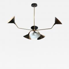  Adesso Studio Custom Black Metal and Brass Mid Century Style Chandelier by Adesso Imports - 1991855