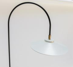  Adesso Studio Custom Black White Metal Mid Century Style Arch Floor Lamp with Marble Base - 3337298