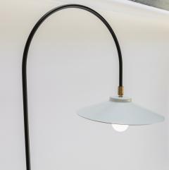  Adesso Studio Custom Black White Metal Mid Century Style Arch Floor Lamp with Marble Base - 3337300