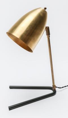  Adesso Studio Custom Brass and Black Metal Mid Century Style Desk Lamp - 1989601