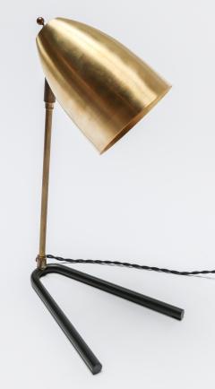  Adesso Studio Custom Brass and Black Metal Mid Century Style Desk Lamp - 1989603