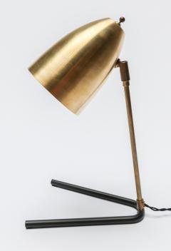  Adesso Studio Custom Brass and Black Metal Mid Century Style Desk Lamp - 1989605