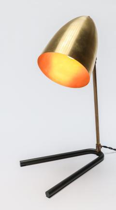  Adesso Studio Custom Brass and Black Metal Mid Century Style Desk Lamp - 1989610