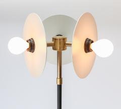  Adesso Studio Custom Brass and Black White Metal Mid Century Style Floor Lamp - 1989721