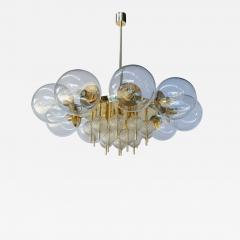  Adesso Studio Custom Mid Century Style Brass Chandelier with Clear Glass Balls - 1815754