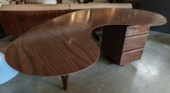  Adesso Studio Custom Mid Century Style Curved Walnut Desk - 1832803