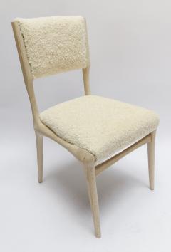  Adesso Studio Custom Mid Century Style Oak Dining Chair in Ivory Boucle - 3117093