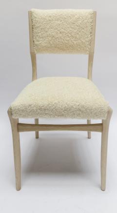  Adesso Studio Custom Mid Century Style Oak Dining Chair in Ivory Boucle - 3117095