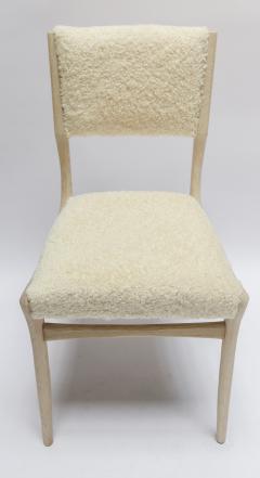  Adesso Studio Custom Mid Century Style Oak Dining Chair in Ivory Boucle - 3117097