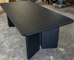  Adesso Studio Custom Mid Century Style Rectangular Black Oak Dining Table - 2866253