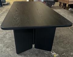  Adesso Studio Custom Mid Century Style Rectangular Black Oak Dining Table - 2866254