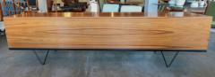  Adesso Studio Custom Mid Century Style Teak Sideboard with Black Metal Base and Four Cabinets - 2660964