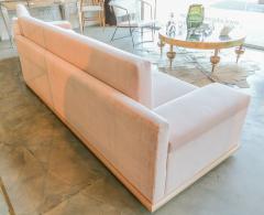  Adesso Studio Custom Sectional Sofa in Blush Pink Velvet with Maple Wood Base - 1732394