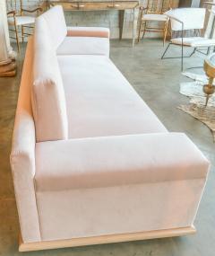  Adesso Studio Custom Sectional Sofa in Blush Pink Velvet with Maple Wood Base - 1732395
