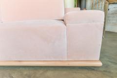  Adesso Studio Custom Sectional Sofa in Blush Pink Velvet with Maple Wood Base - 1732400