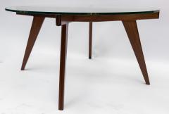  Adesso Studio Custom Walnut Mid Century Style Coffee Table with Glass Top - 1934185