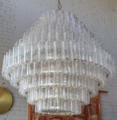  Adesso Studio Large Custom Tiered Murano Chandelier with Clear Glass Tubes - 1662843