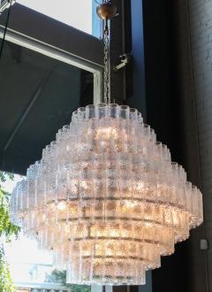  Adesso Studio Large Custom Tiered Murano Chandelier with Clear Glass Tubes - 1662845