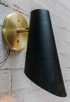  Adesso Studio Pair of Custom Black Metal Cone Mid Century Style Sconces by Adesso Imports - 2007987