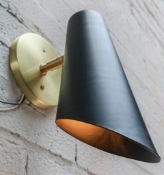  Adesso Studio Pair of Custom Black Metal Cone Mid Century Style Sconces by Adesso Imports - 2007988