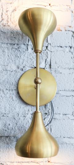  Adesso Studio Pair of Custom Brass Double Head Mid Century Style Sconces by Adesso Imports - 2007929