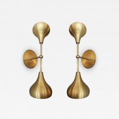  Adesso Studio Pair of Custom Brass Double Head Mid Century Style Sconces by Adesso Imports - 2011045