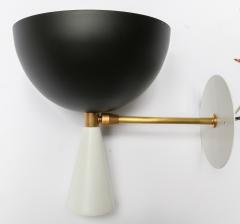  Adesso Studio Pair of Custom Brass and Black Metal Mid Century Style Sconces by Adesso Imports - 2007797