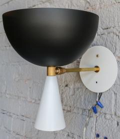  Adesso Studio Pair of Custom Brass and Black Metal Mid Century Style Sconces by Adesso Imports - 2007800