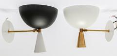  Adesso Studio Pair of Custom Brass and Black Metal Mid Century Style Sconces by Adesso Imports - 2007807