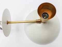  Adesso Studio Pair of Custom Brass and White Metal Mid Century Style Sconces by Adesso Imports - 2007781