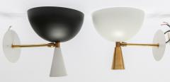  Adesso Studio Pair of Custom Brass and White Metal Mid Century Style Sconces by Adesso Imports - 2007785