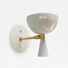  Adesso Studio Pair of Custom Small White Metal Mid Century Style Sconces by Adesso Imports - 2011044