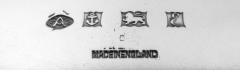 Adie Brothers Ltd English Georgian Classical Square Cartouche Salver 1954 - 4221389