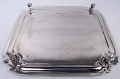  Adie Brothers Ltd English Georgian Classical Square Cartouche Salver 1954 - 4221390