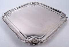  Adie Brothers Ltd English Georgian Classical Square Cartouche Salver 1954 - 4221392