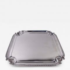  Adie Brothers Ltd English Georgian Classical Square Cartouche Salver 1954 - 4225798