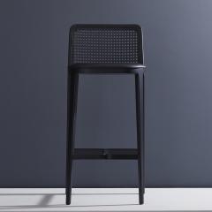  Adolini Simonini Minimal Style Solid Wood Stool Textiles or Leather Seatings Caning ebonized - 1125711