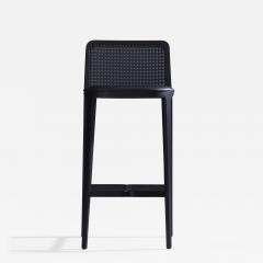  Adolini Simonini Minimal Style Solid Wood Stool Textiles or Leather Seatings Caning ebonized - 1128901