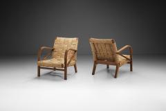  Adrien Audoux Frida Minet A Pair of Woven Rope Armchairs by Audoux Minet France ca 1950s - 4008280