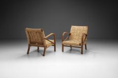  Adrien Audoux Frida Minet A Pair of Woven Rope Armchairs by Audoux Minet France ca 1950s - 4008282