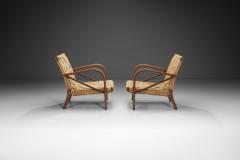  Adrien Audoux Frida Minet A Pair of Woven Rope Armchairs by Audoux Minet France ca 1950s - 4008307