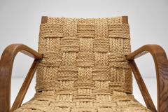  Adrien Audoux Frida Minet A Pair of Woven Rope Armchairs by Audoux Minet France ca 1950s - 4008309