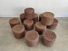  Adrien Audoux Frida Minet AUDOUX MINET STYLE ROPE STOOLS - 1954564