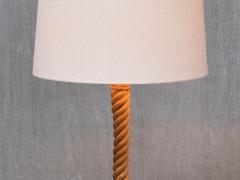  Adrien Audoux Frida Minet Audoux Minet Four Legged Floor Lamp in Braided Rope France 1950s - 4655187