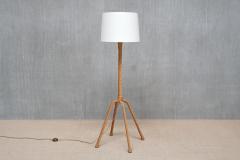  Adrien Audoux Frida Minet Audoux Minet Four Legged Floor Lamp in Braided Rope France 1950s - 4655190