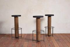  Adrien Audoux Frida Minet Audoux Minet Rope Bar Stools Set of 3 - 4530688