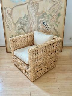  Adrien Audoux Frida Minet Audoux Minet riviera style superb condition comfy arm chair - 2756758