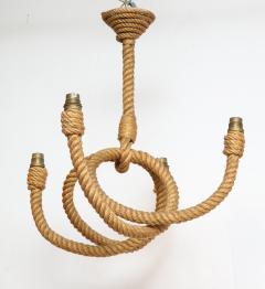  Adrien Audoux Frida Minet Four arms rope chandelier by Audoux Minet France 1960s - 996019