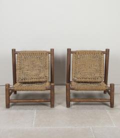  Adrien Audoux Frida Minet Matched Pair of Mid Century French Audoux Minet Lounge Chairs - 4487746